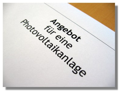 Photovoltaik Angebot